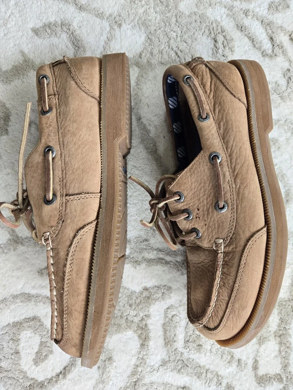 West Marine Men’s Tan Leather Boat Shoes